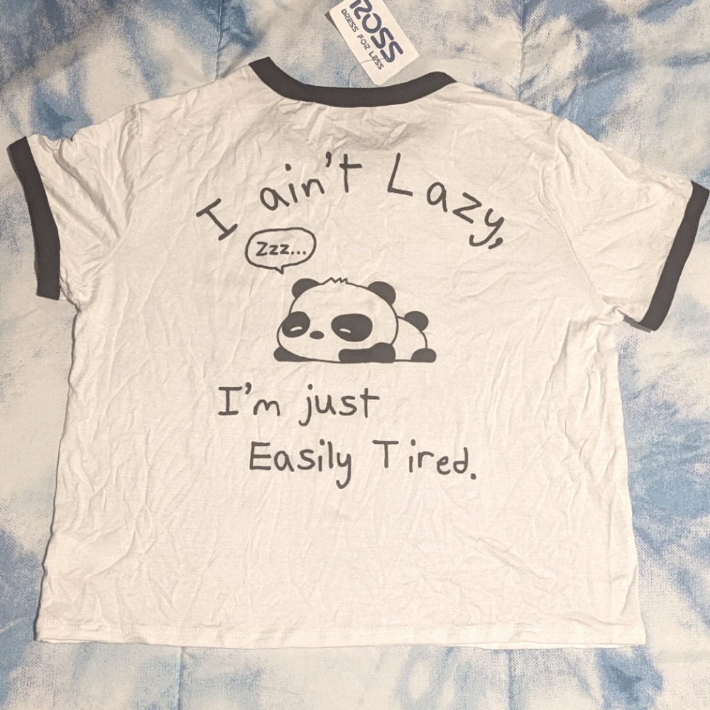 🎉BOGO FREE🎉 Ragdoll Lazy Panda Graphic Raglan Cropped T-Shirt